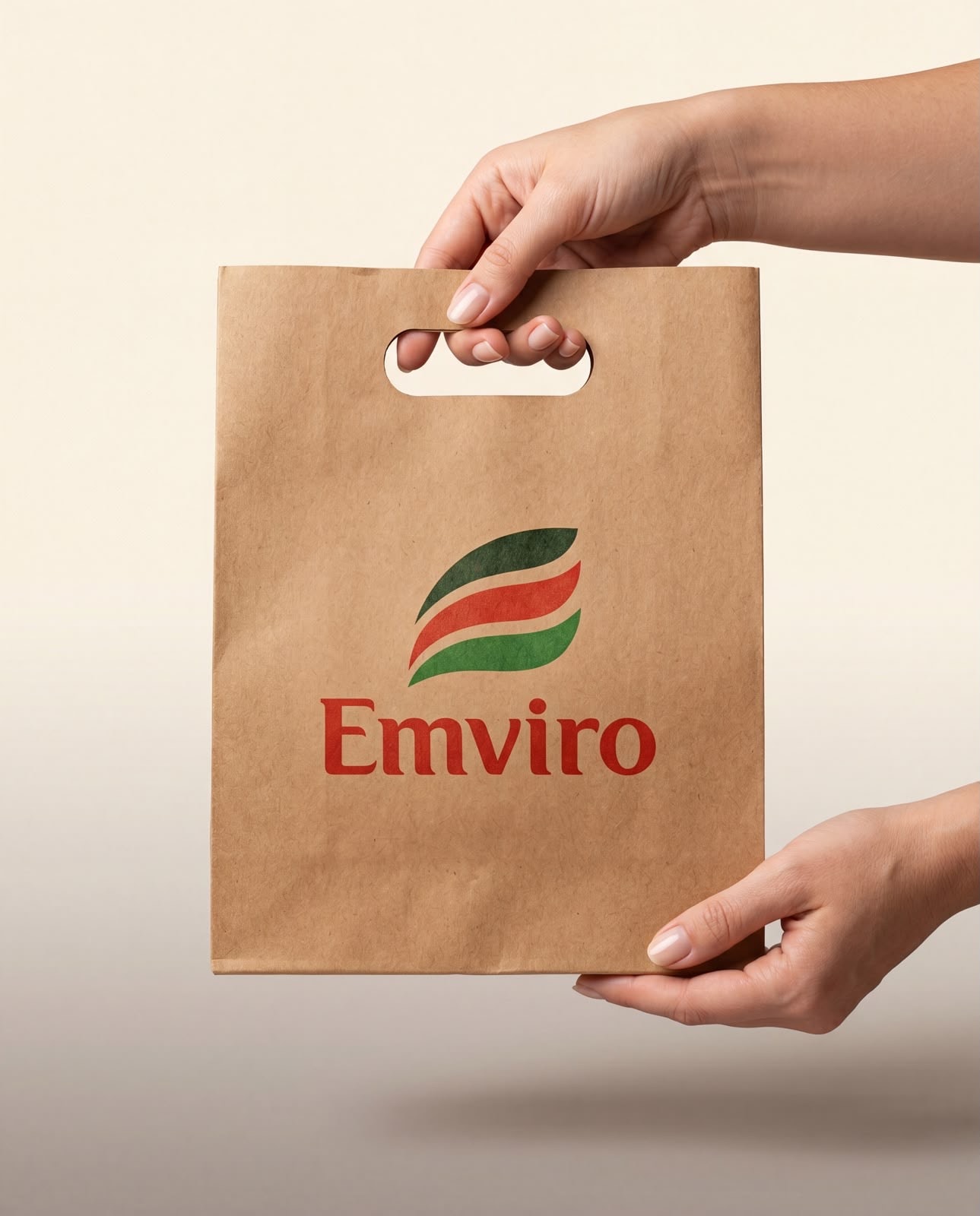 Emviro biodegradable flat handle bag